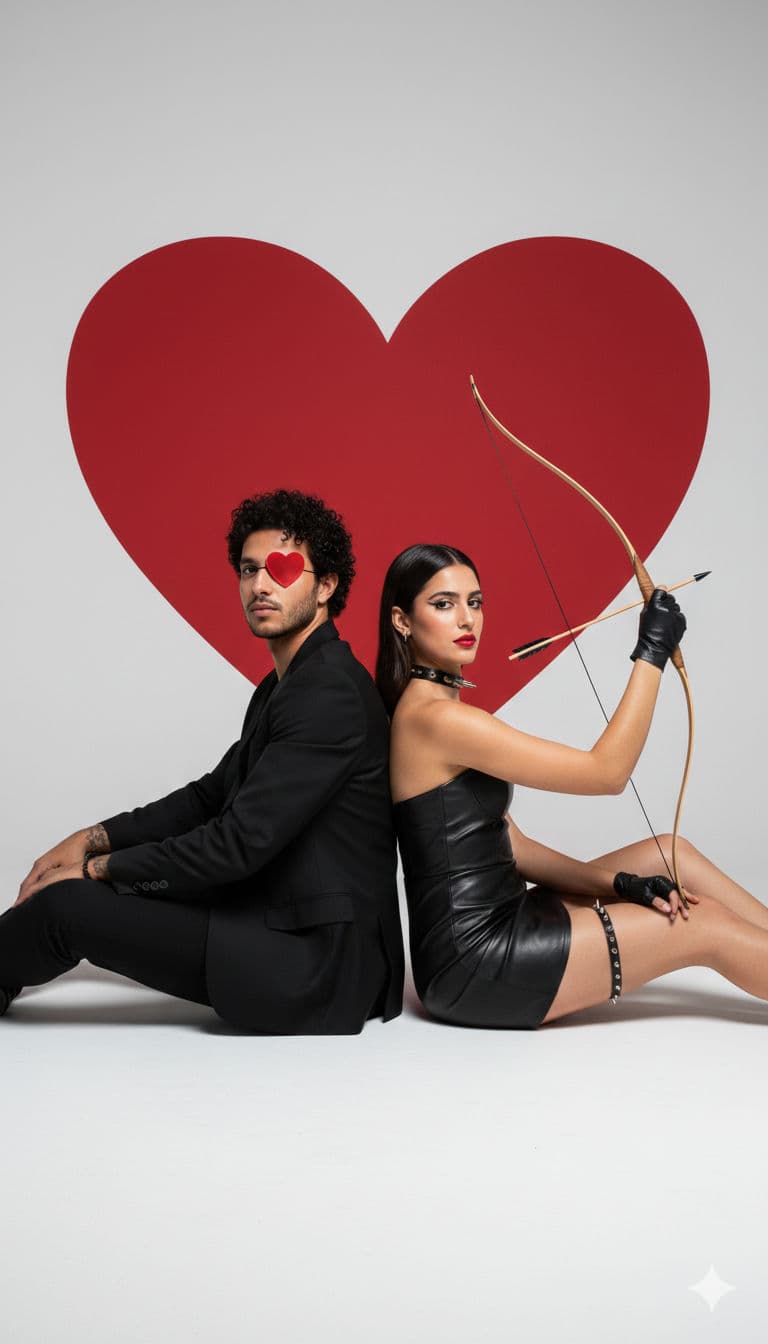 💘 Dark Cupid & Grunge Romance: Free AI Prompt — Portrait AI art prompt example for Gemini and Stable Diffusion