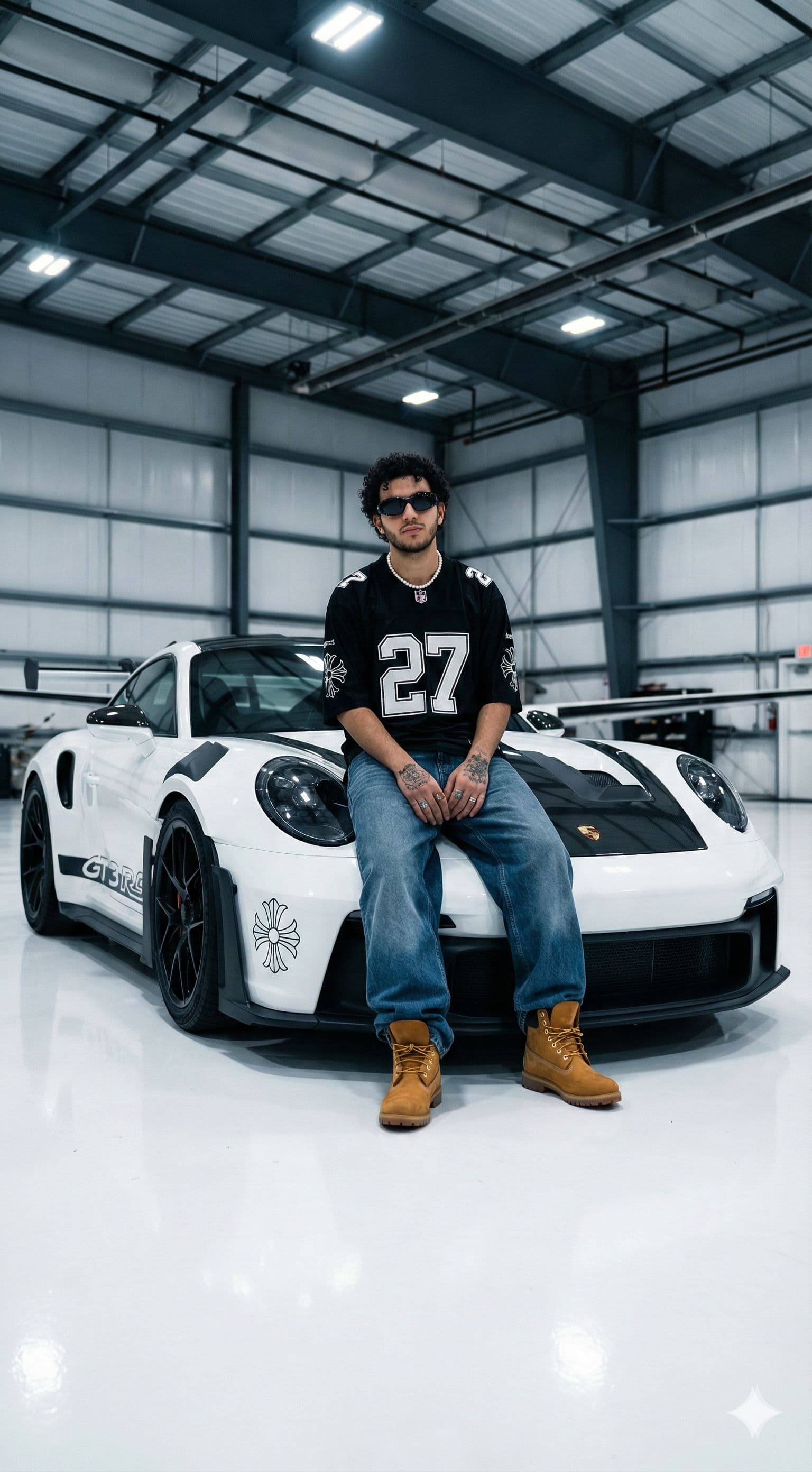 ποΈ Porsche GT3 RS & Streetwear: Free AI Prompt β Portrait AI art prompt example for Midjourney and Stable Diffusion